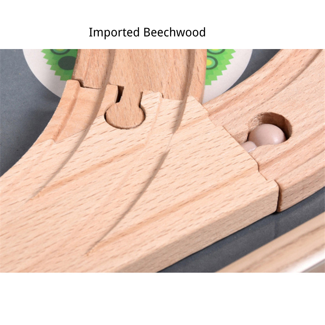 118 pcs Beechwood Manual Train Set With Table