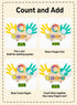 Clock & Finger Counting Arithmetic Learning Board with Stand