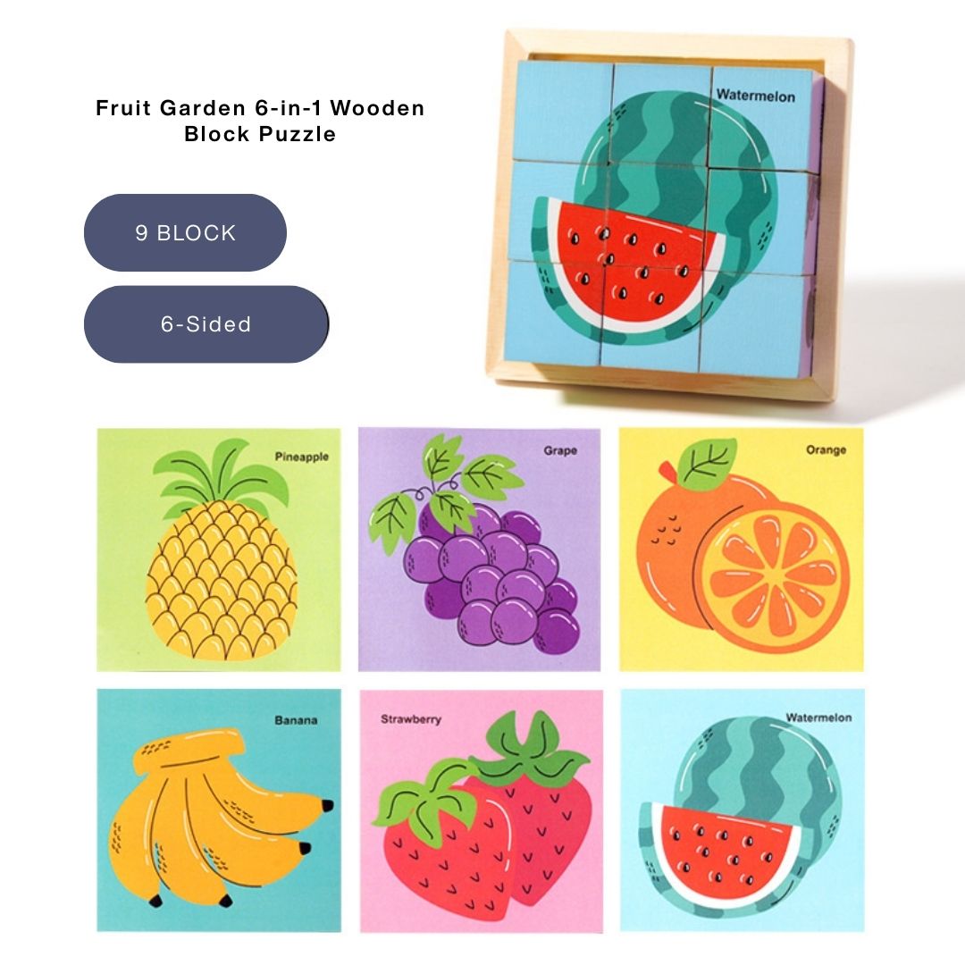 6-in-1 Wooden Block Puzzle