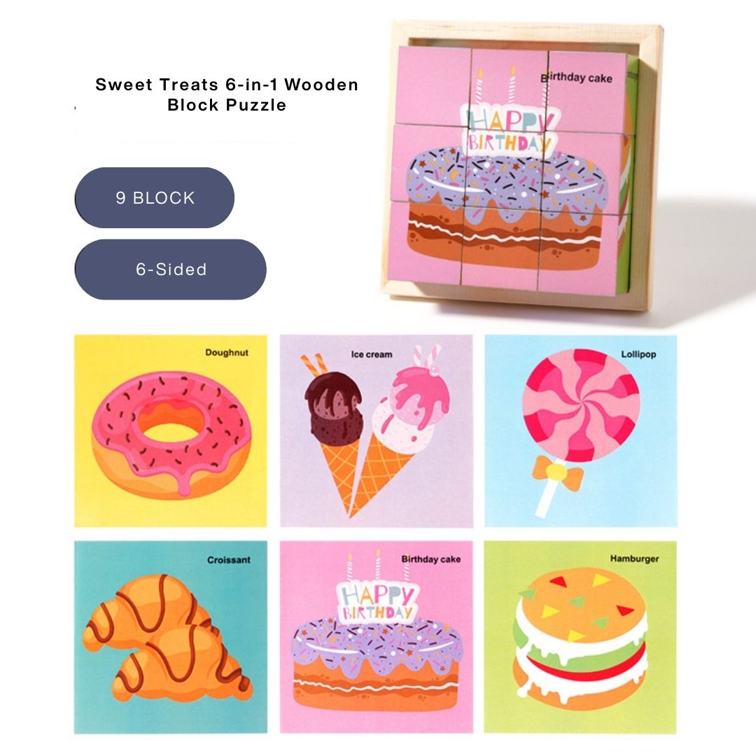 6-in-1 Wooden Block Puzzle