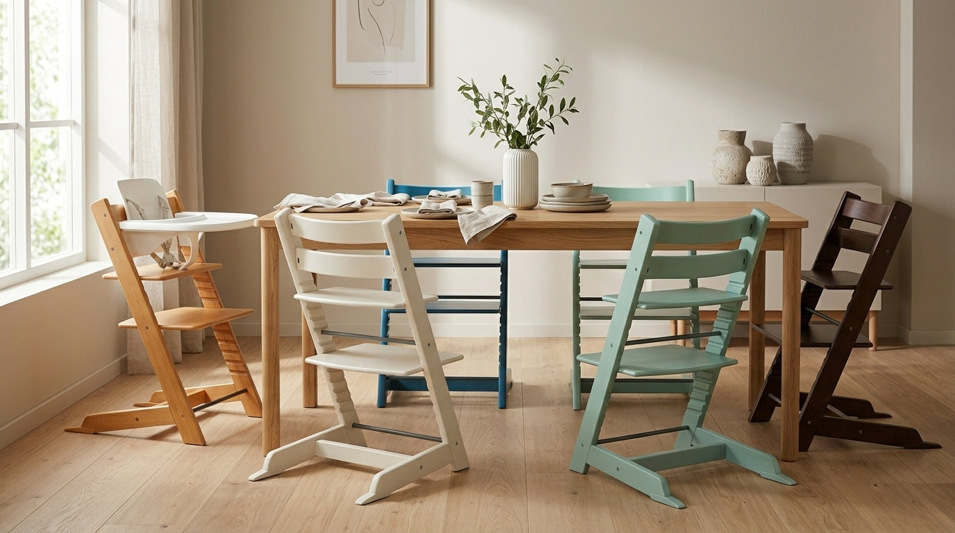 Growwithme Embo+ adjustable wooden high chair collection