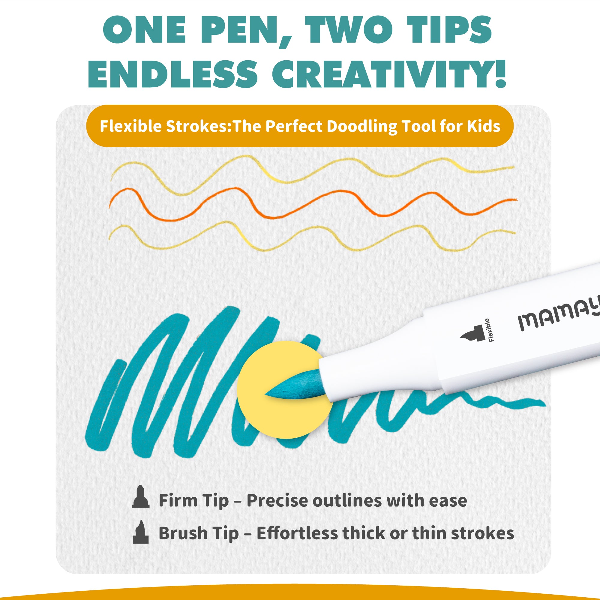 Mamayo Non-toxic Dual-tip Acrylic Markers Series