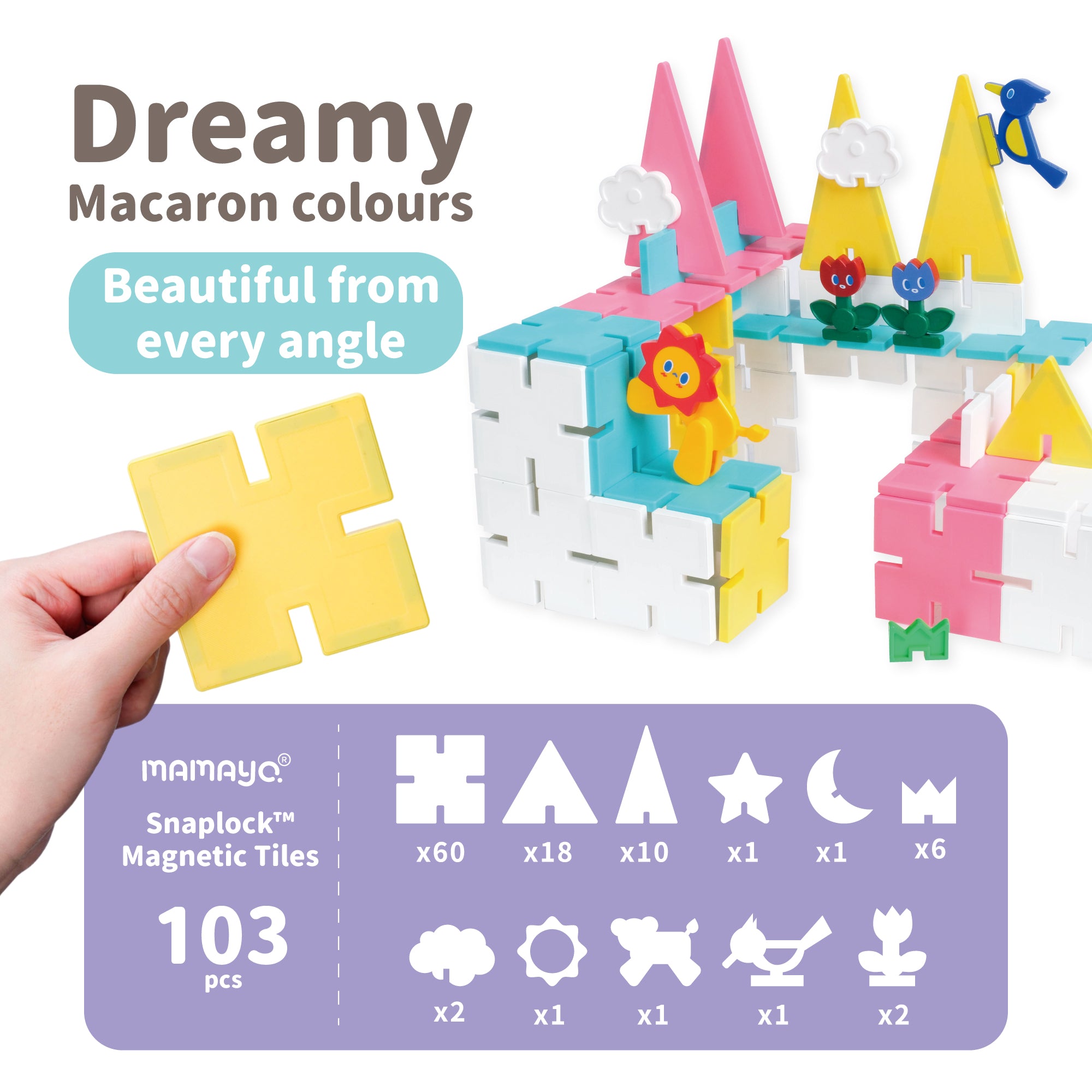 Mamayo Snaplock™ magnetic Tiles