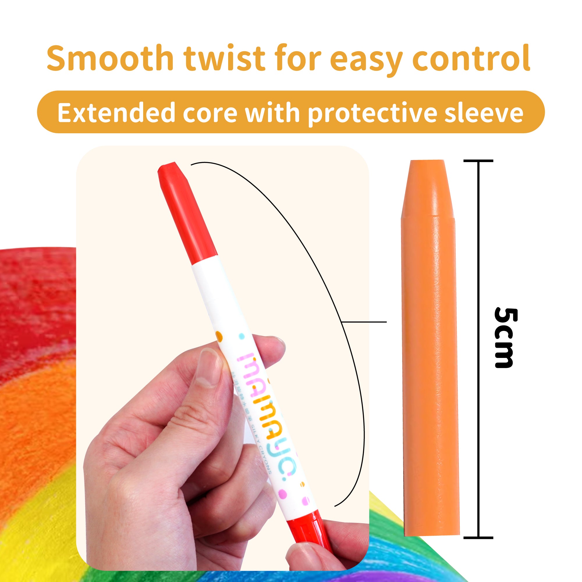 Mamayo Silky Spin Water Crayons – 36 Colours