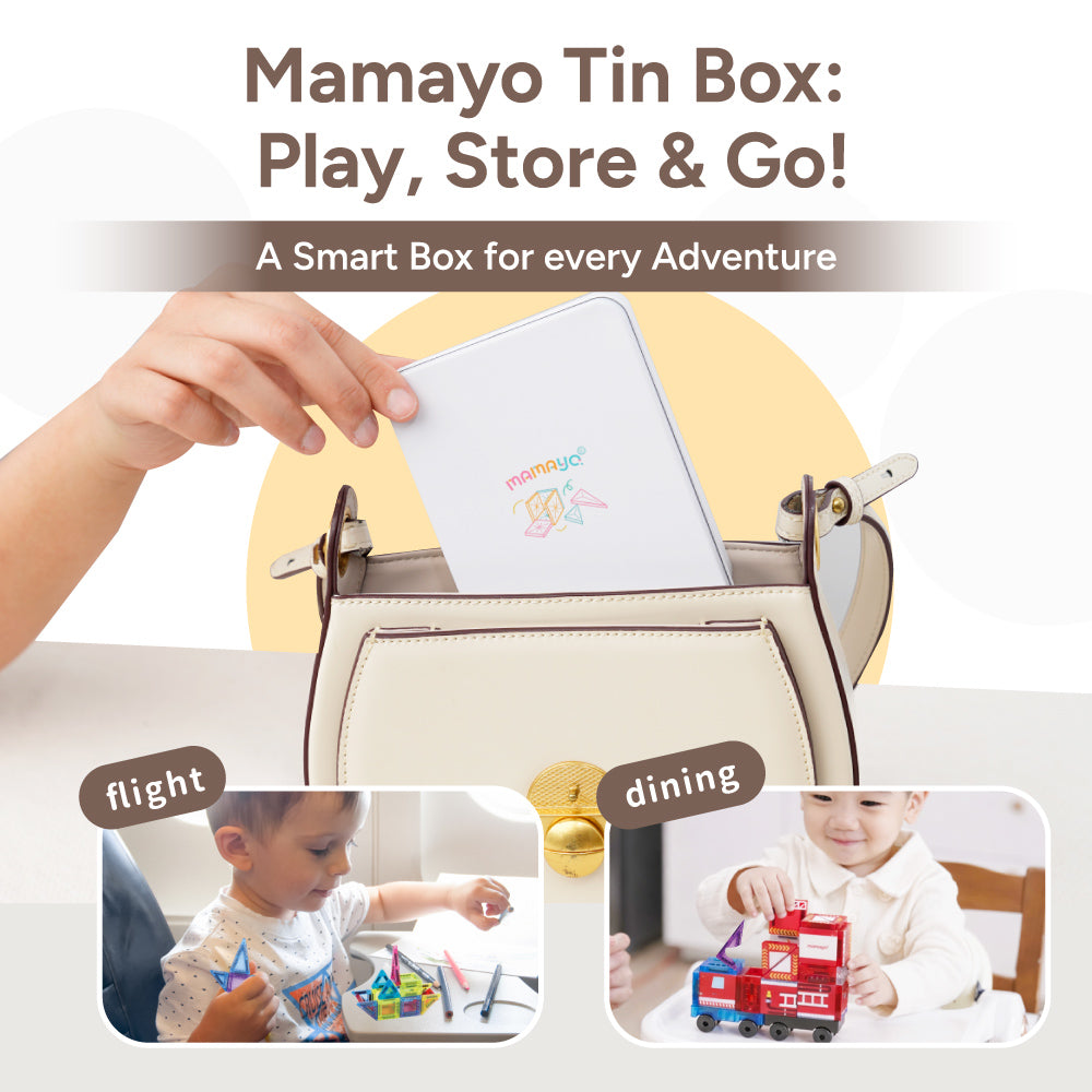 Mamayo Mini Magnetic Tiles – Forest Dinosaur Set (42pcs)