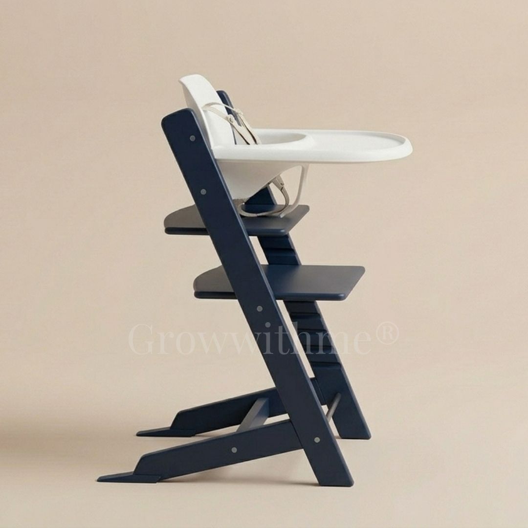 growwithme embo high chair midnight blue adjustable baby chair