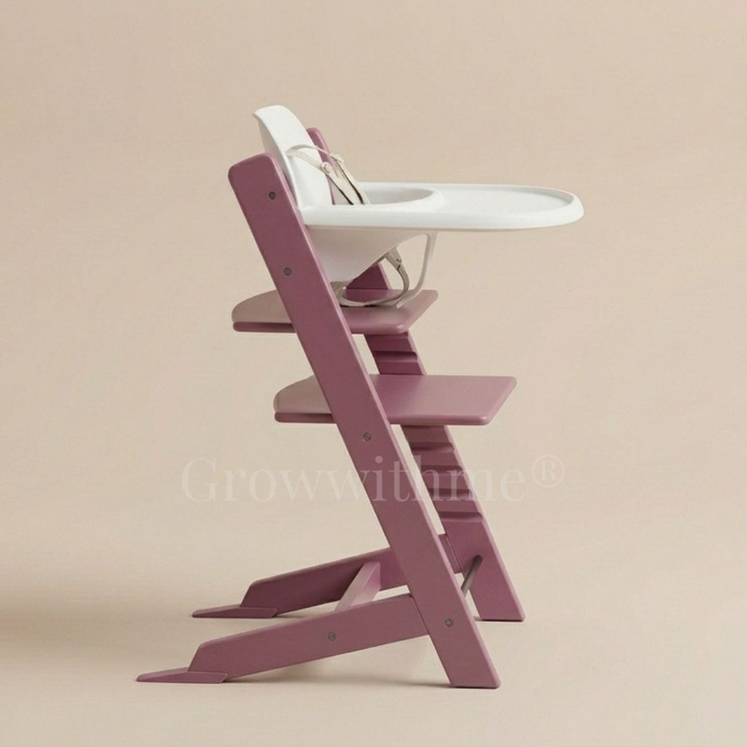 growwithme embo high chair pomegranate purple adjustable baby chair