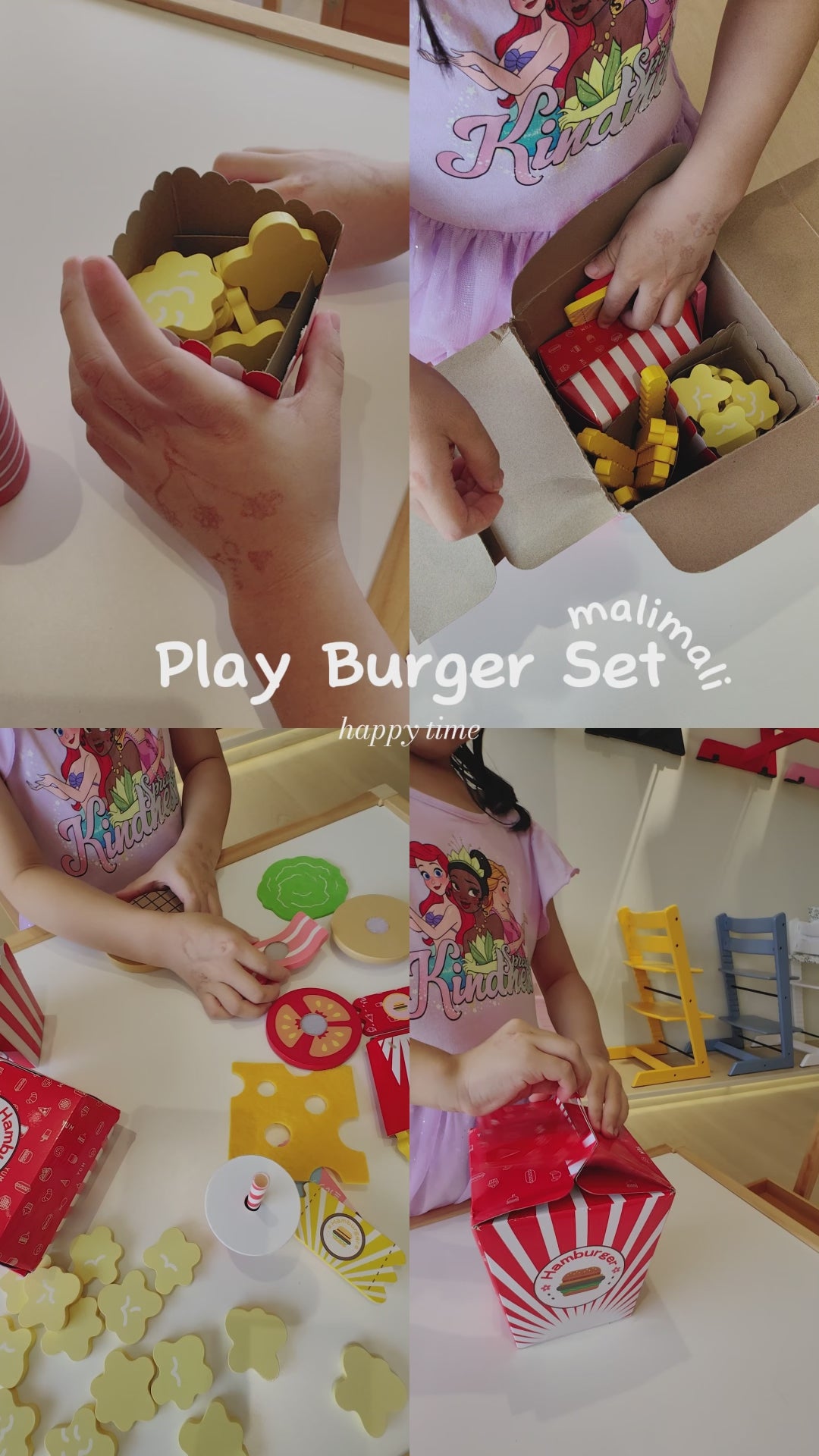 Pretend Play Burger Set
