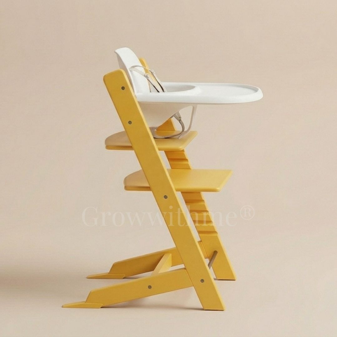 growwithme embo baby high chair sunflower yellow adjustable baby chair